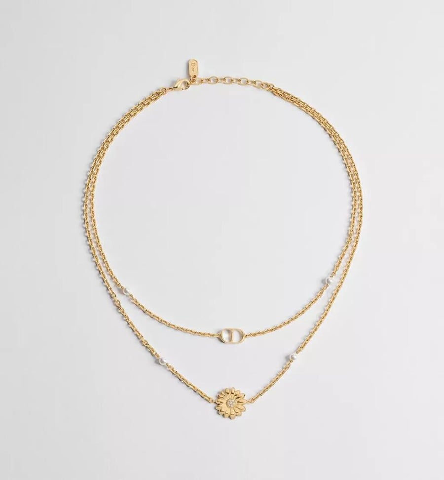 طقم ديور CD Multi Flowers سلسلة وسوار وأقراط