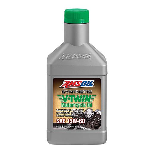 Amsoil V-TWIN 15W60 fully synthetic motorcycle oil, 12-quart carton