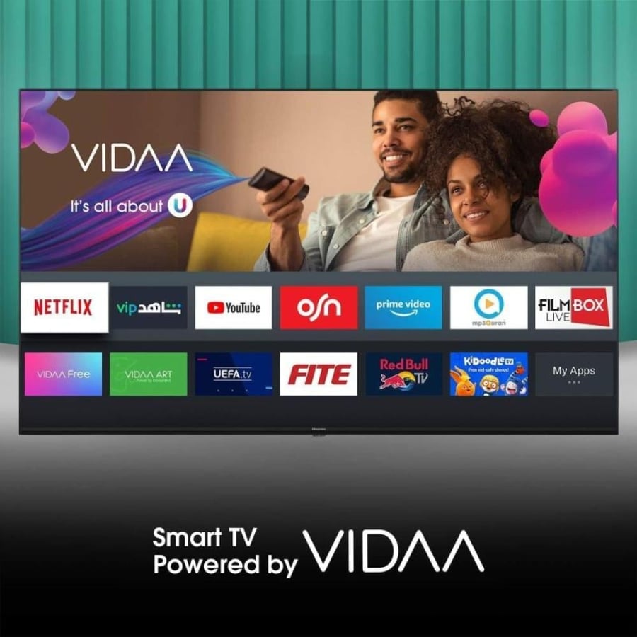 هايسنس شاشة سمارت - 85 بوصة - دقة 4K مع بلوتوث - نظام Vidaa - موديل 85A6KS
