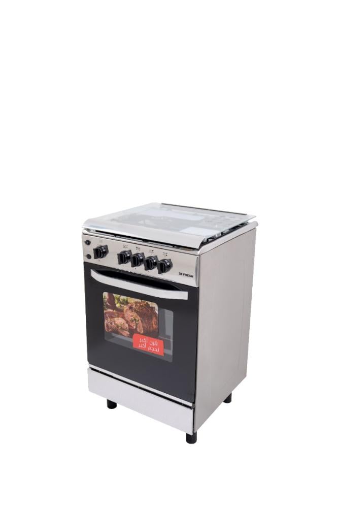 Fresh gas oven stainless steel - 4 burners - 55x55 cm