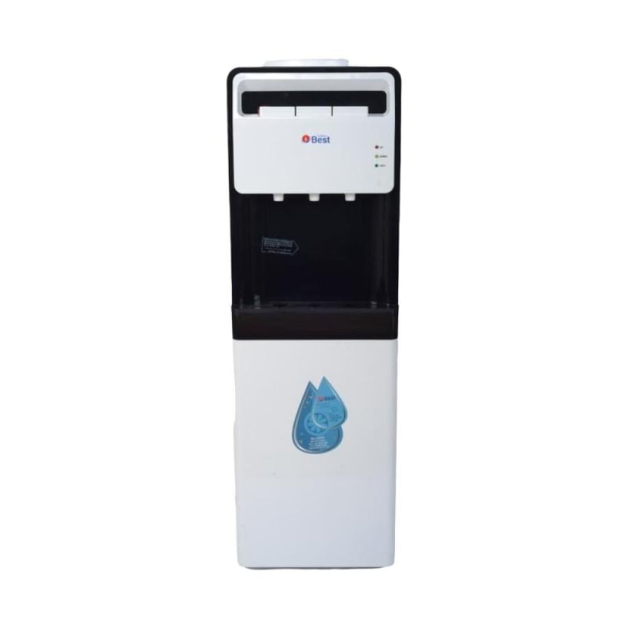 Teco Best water cooler with 3 faucets hot and cold top load - white - BWD-002