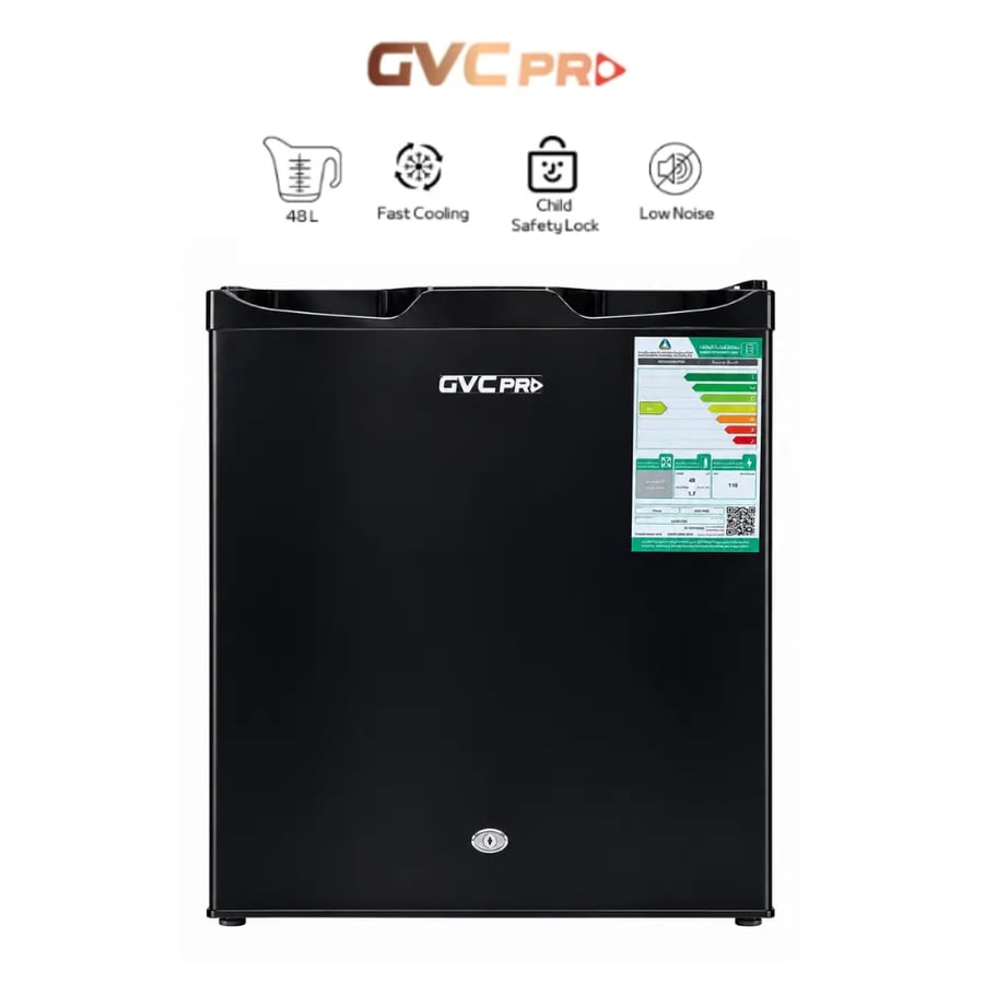 ثلاجة مكتبي 48 لتر 1.7 قدم ثلج اسود GVRF-65-1 GVC PRO