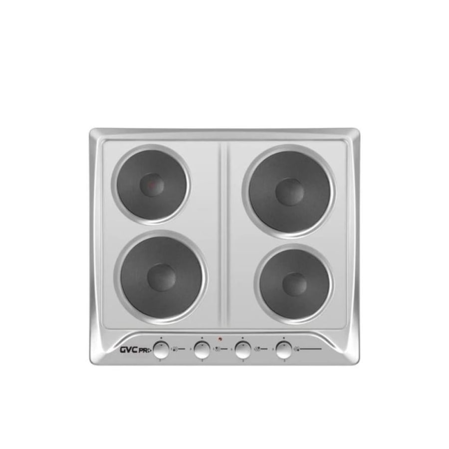 GVC PRO Electric Flat Hob - 4 Burners - Turkish Stone - Silver - B-604-E