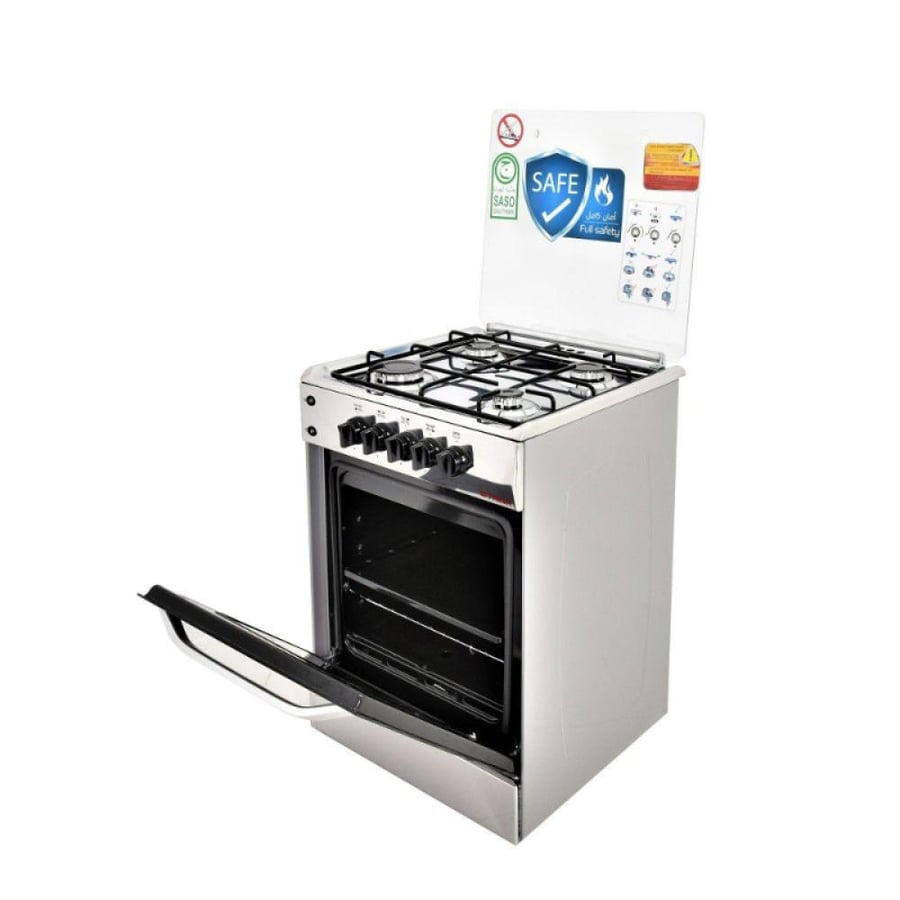 Fresh gas oven stainless steel - 4 burners - 55x55 cm