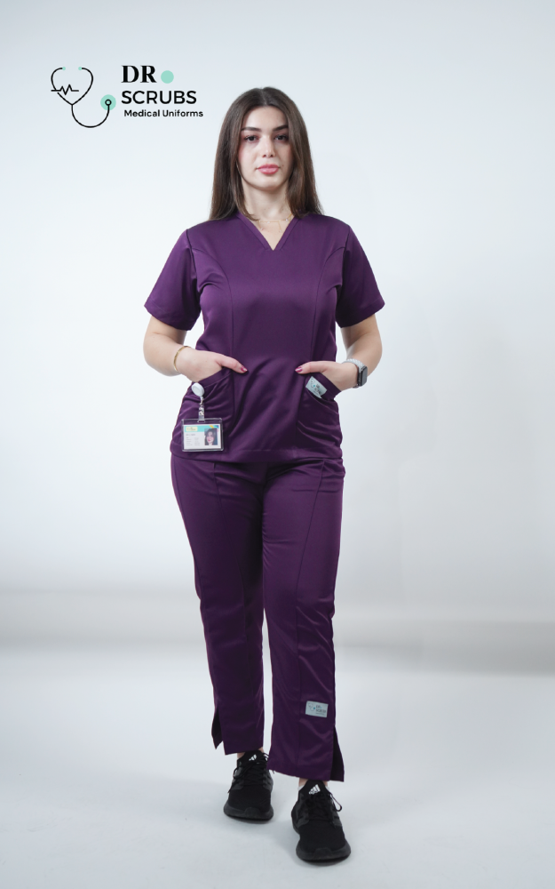 سكراب نسائي باذنجاني -Eggplant women's scrub