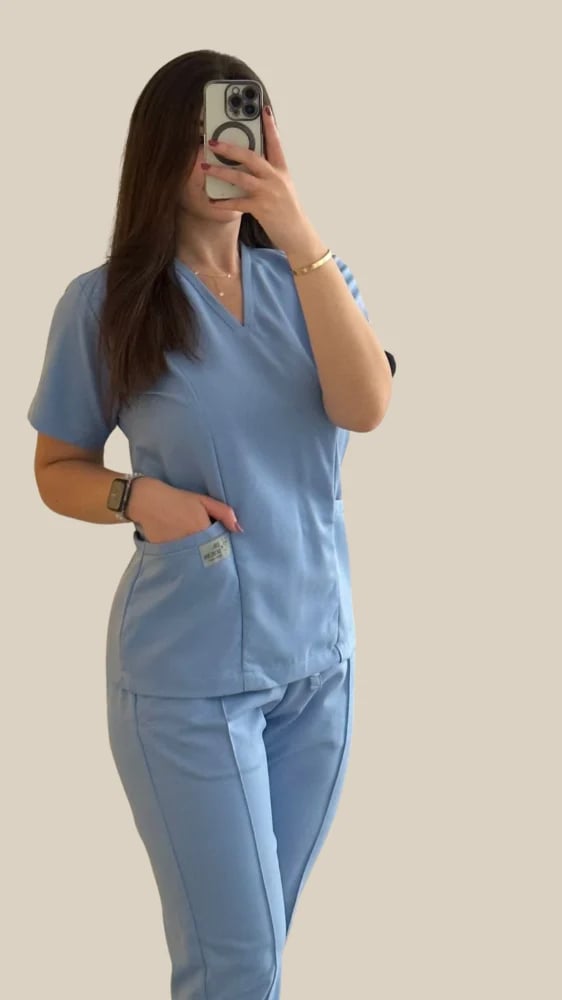 سكراب نسائي سماوي - Sky blue women's scrub
