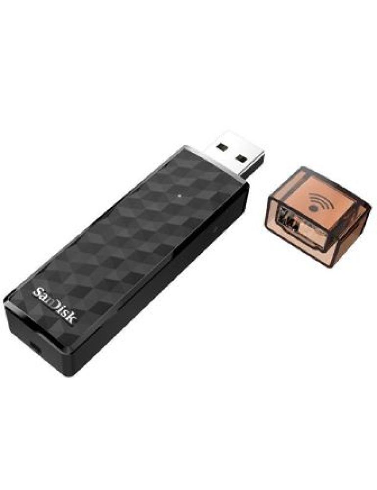 SanDisk Connect Wireless Stick - 16 جيجا بايت USB + لاسلكي لأجهزة Apple و Android و PC و Mac - أسود
