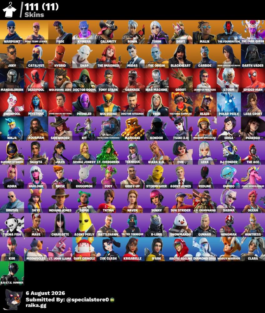 حساب فورت نايت + السكنات 111 + قديم جداا ماتكرر بعضهم