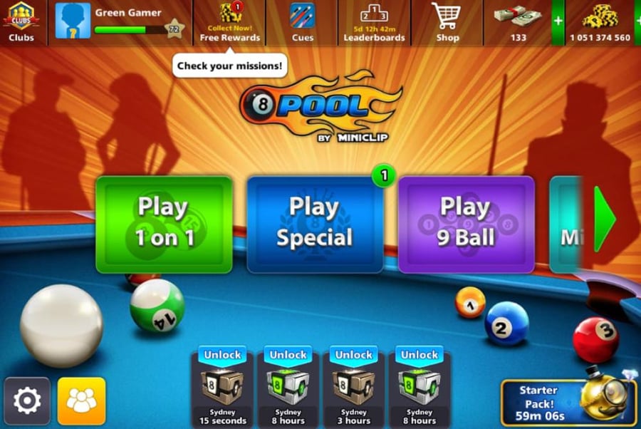 حساب 8ball pool ا + 1 مليار , لفل +70