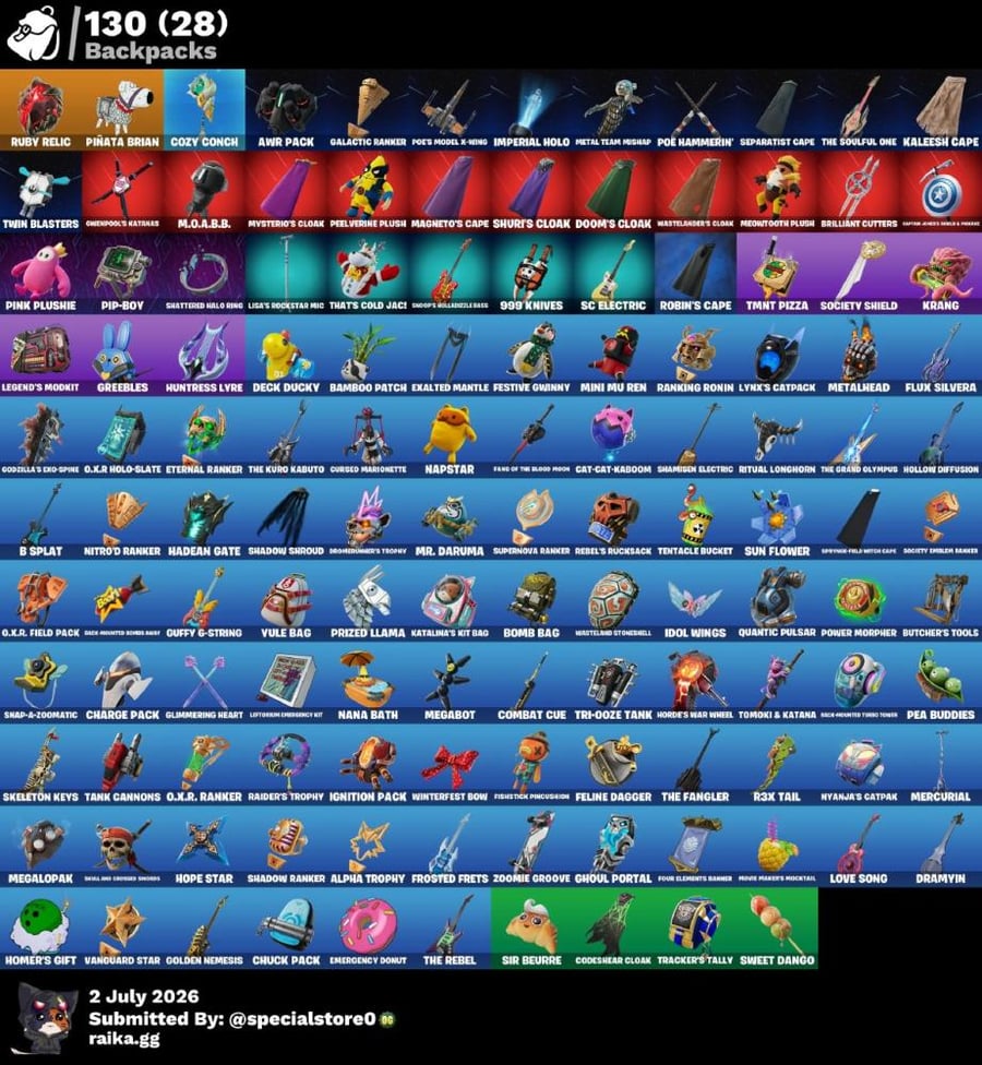 حساب فورت نايت + السكنات 67 + مميز وقوي ومناسب