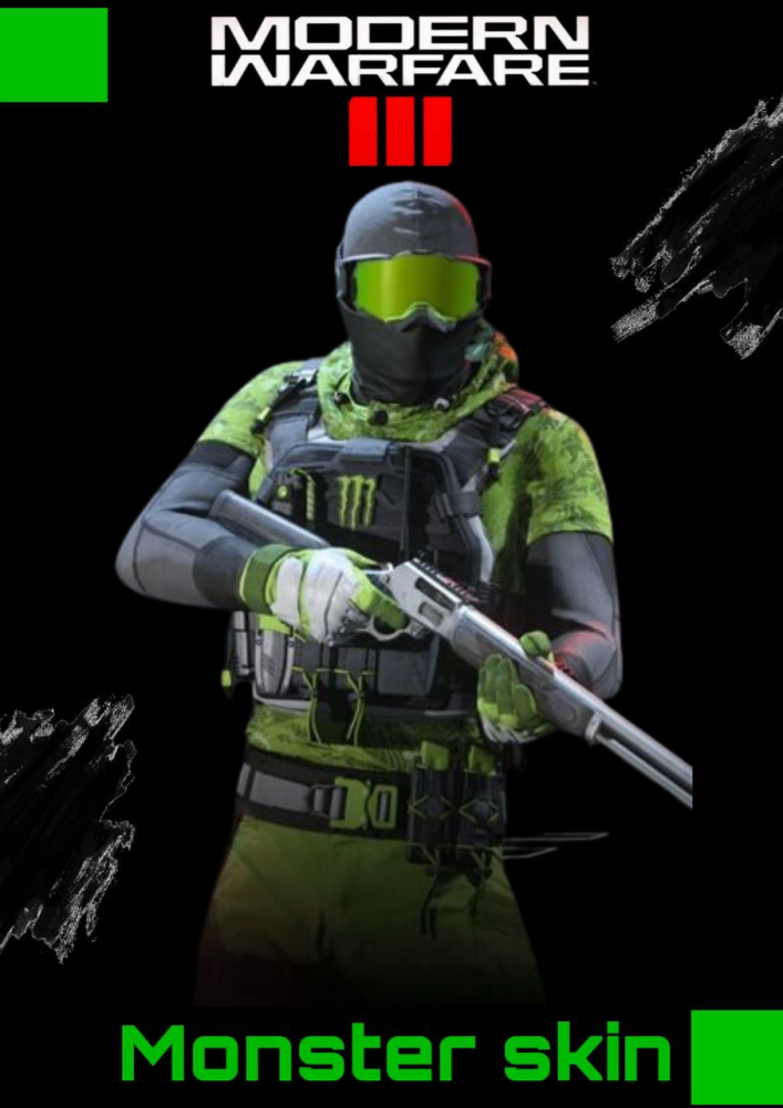 Monster green skin fully code 20 + Warzone mobile