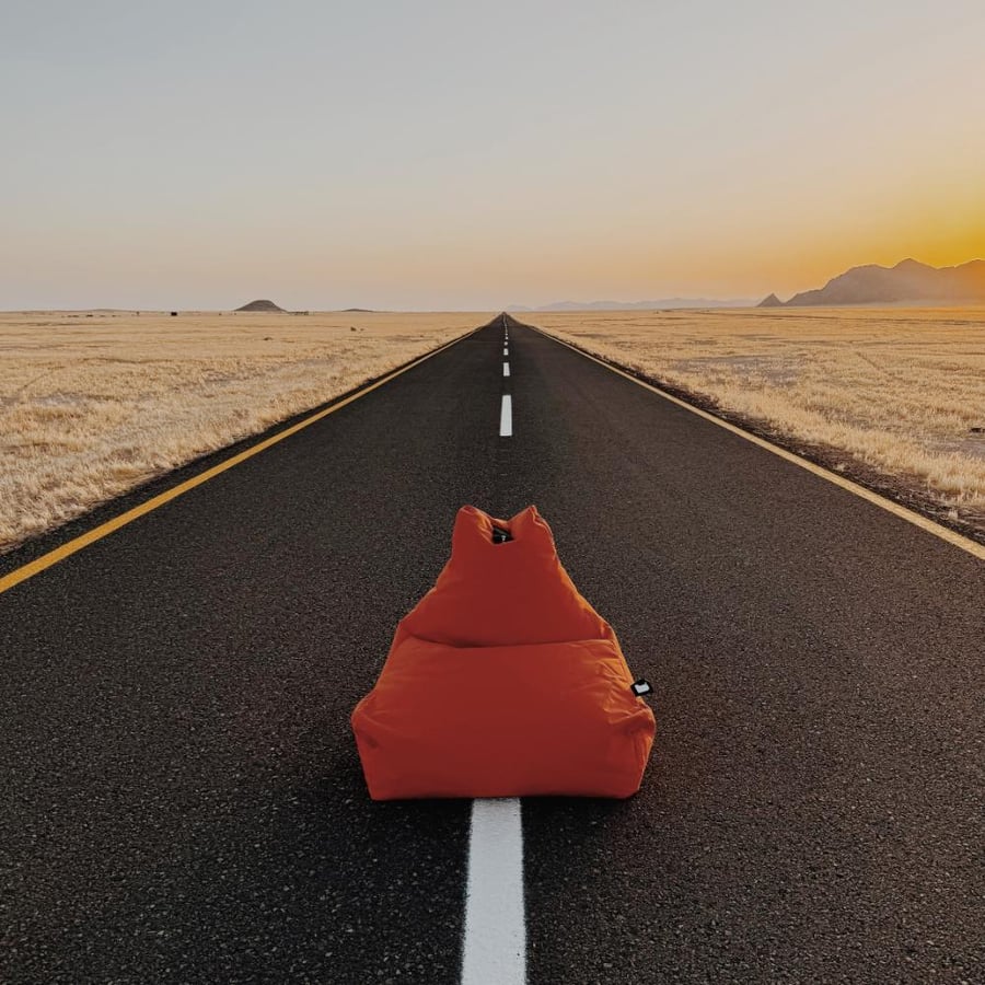 كرسي بين باج كبير خارجي - برتقالي