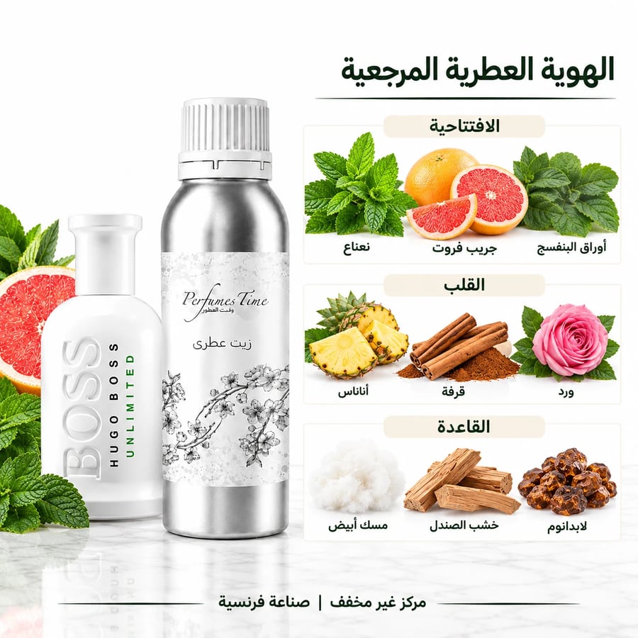 زيت عطري نقي مستوحى من بوس بوتلد أنليميتد هوغو بوس للرجال