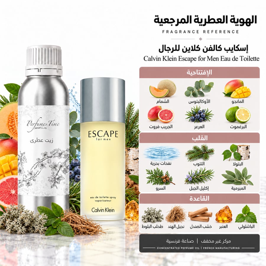 زيت عطري نقي مستوحى من إسكايب كالفن كلاين للرجال