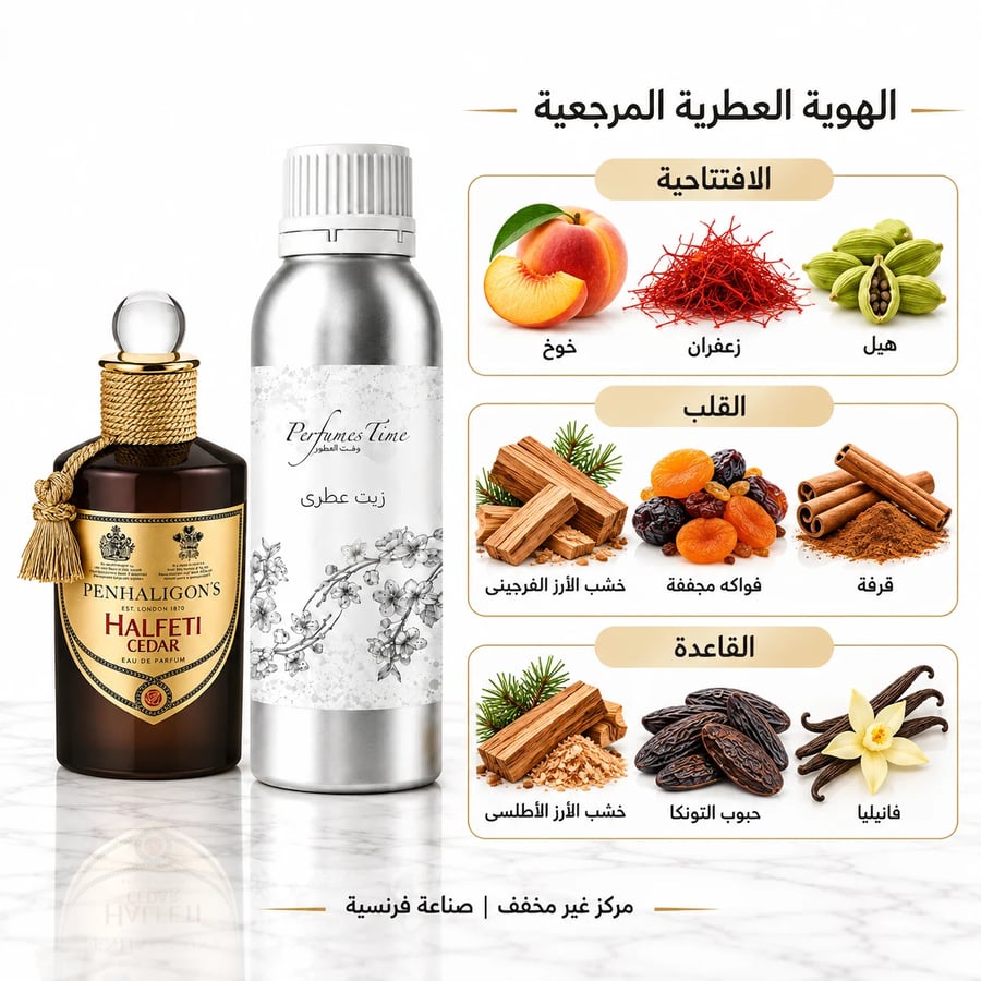 زيت عطري نقي مستوحى من هالفيتي سيدار بنهالغينز للجنسين