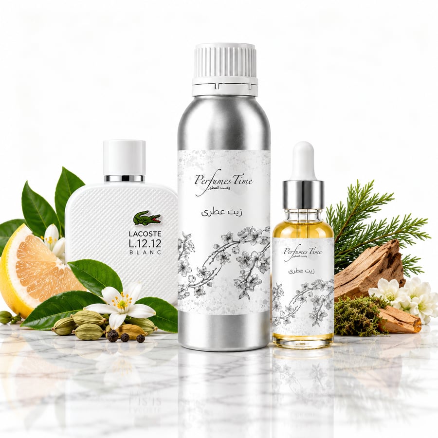 زيت عطري نقي مستوحى من أو دي لاكوست L.12.12 الأبيض للرجال