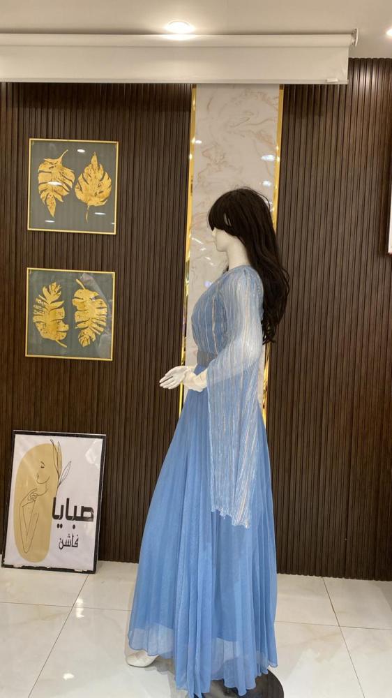 فستان سهرة لمعه