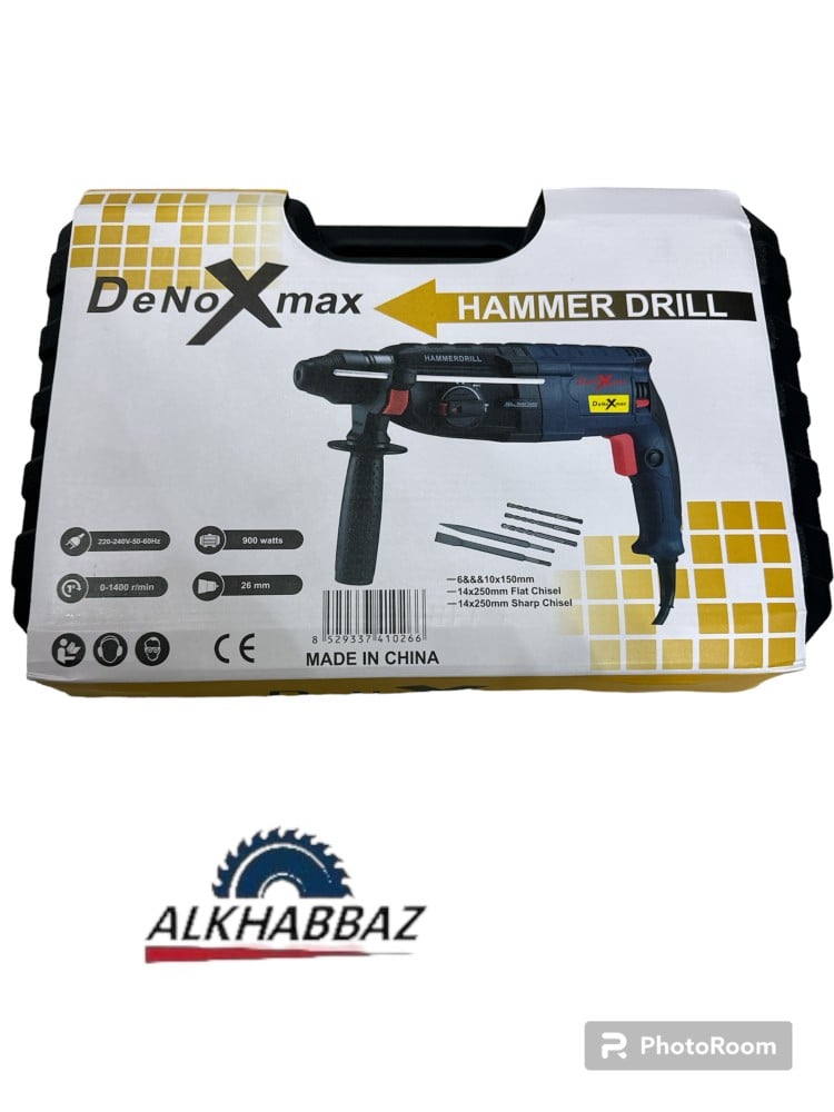 دريل هلتي 900واط ماركة  DENOXMAX كهرباء ٢٢٠  الصناعة الصين ضمان تشغيلي