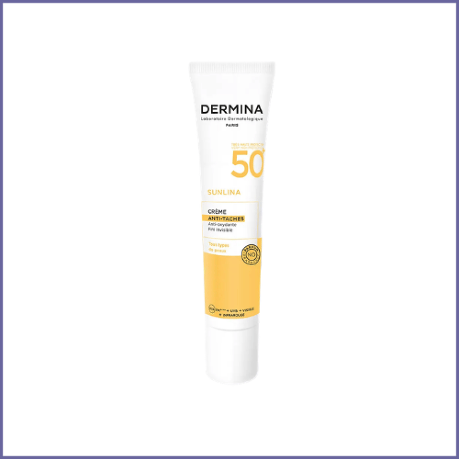 ديرمينا سونلينا كريم واقي شمس ومصحح للبقع الداكنة (SPF 50) - 40 مل