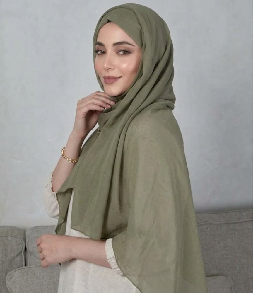 طرحة بوال سادة زيتي طبقة واحدة