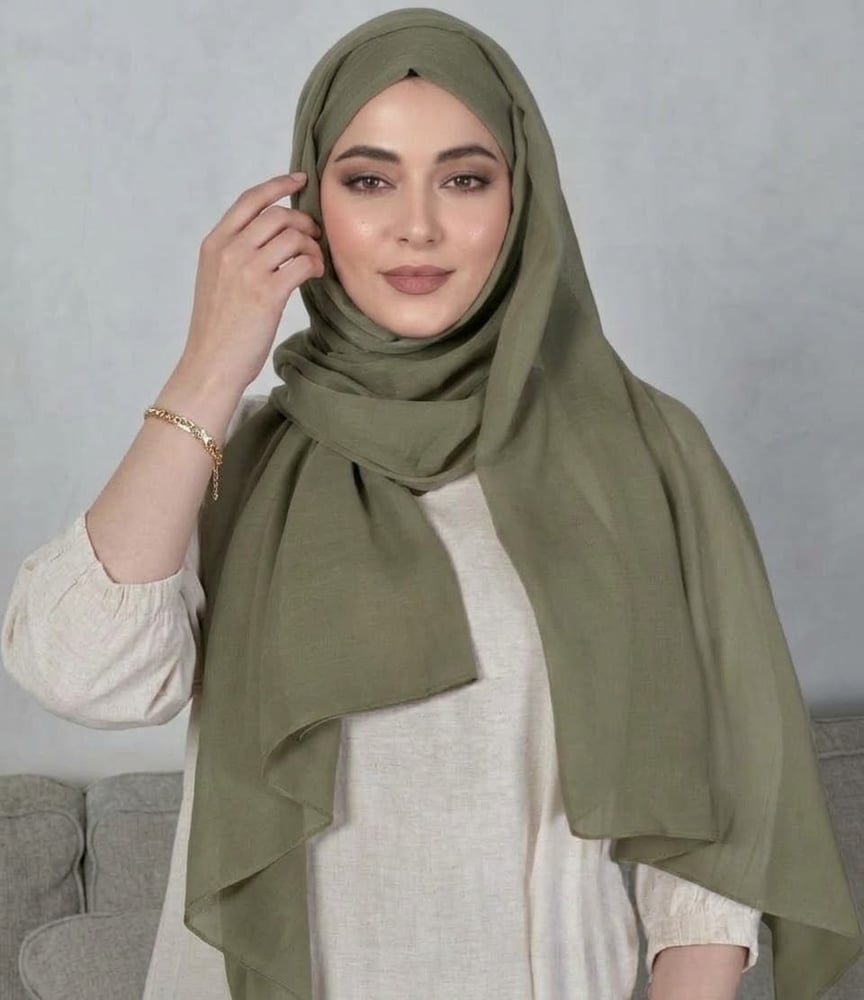 طرحة بوال سادة زيتي طبقة واحدة