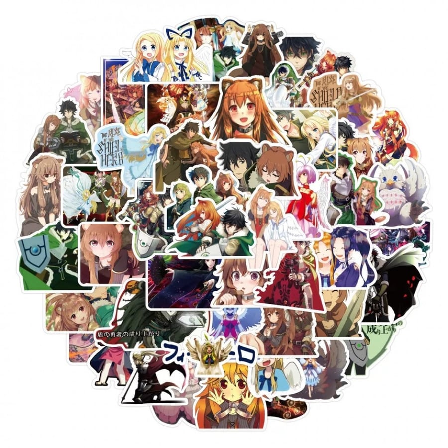 ملصقات انمي بطل الدرع - 50 ملصق