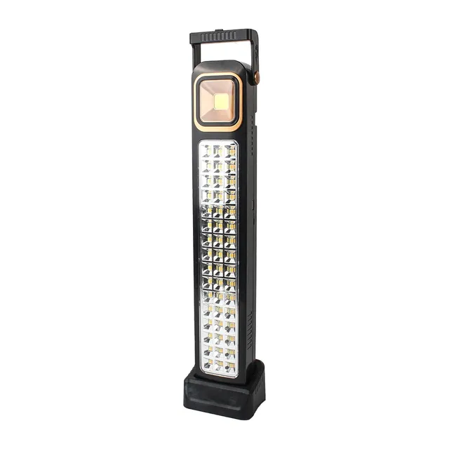 ضوء الطوارئ LED بالطاقة الشمسية القابلة لإعادة الشحن HEL-6866T - اسود