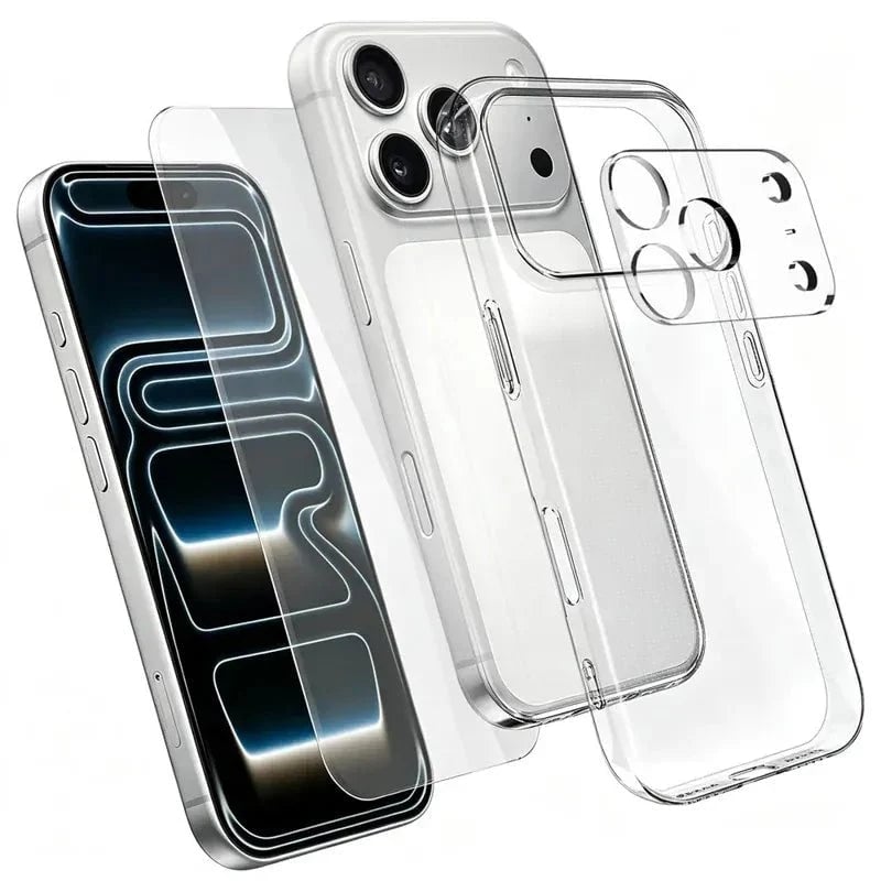 باقة حماية iPhone 18 Pro Max: جراب + واقي شاشة + واقي عدسات