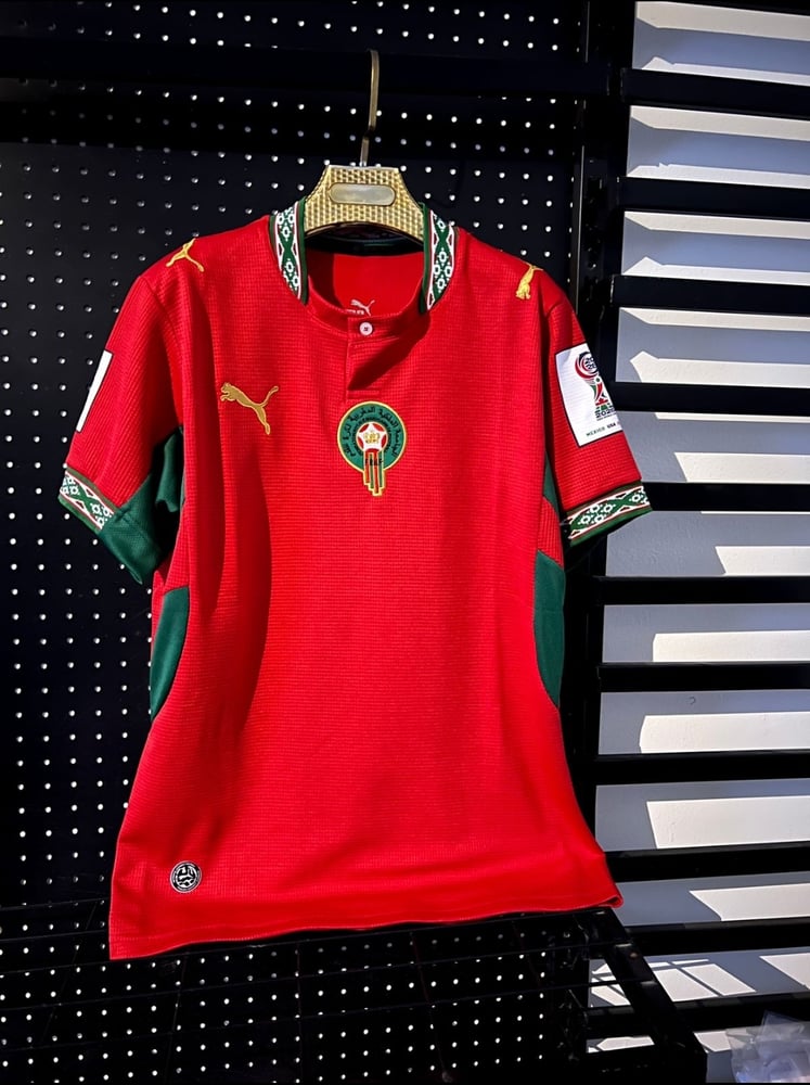 تيشيرت المغرب كاس العالم 2026 الاساسي الاحمر