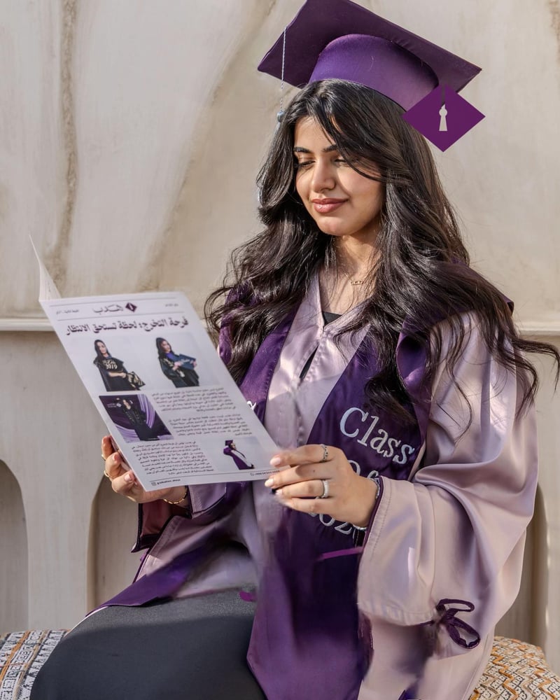 طقم عبايات تخرج 2026_بلون موف