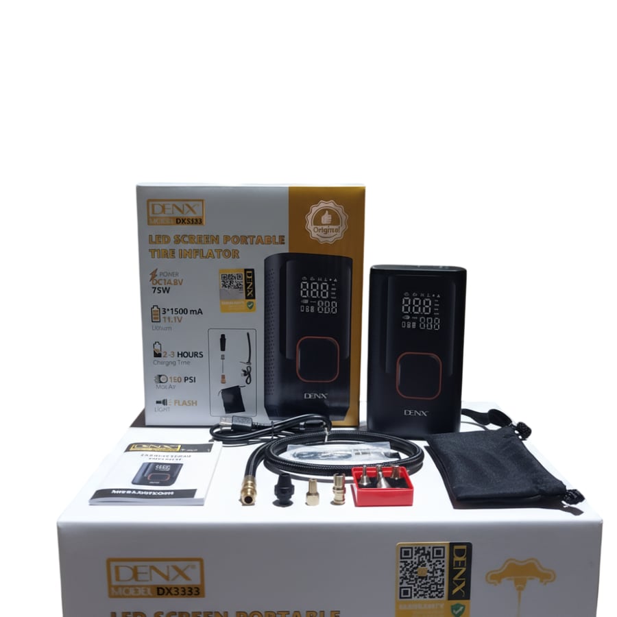 منفاخ الإطارات الذكي والمحمول من DENX - موديل DX3333