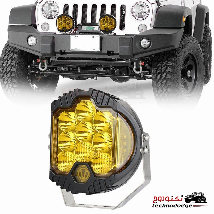 ليد اف رود واط اصفر 90 ( لمبة كشاف ) رانجلر R90W-YELLOW