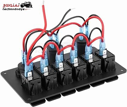 6سويتش اخضر مع قاعدة مع فولت مع يو اس بي مع ولاعه 6SWITCH-VOLUSB-O-GREEN