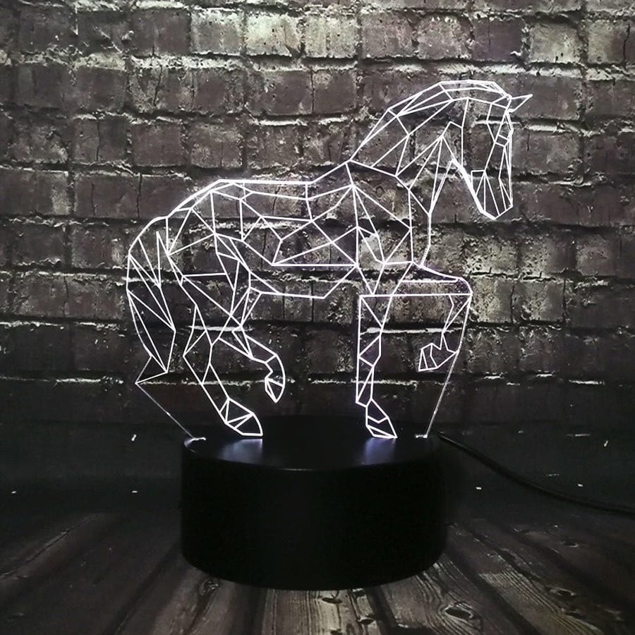 Night lighting in the shape of a horse