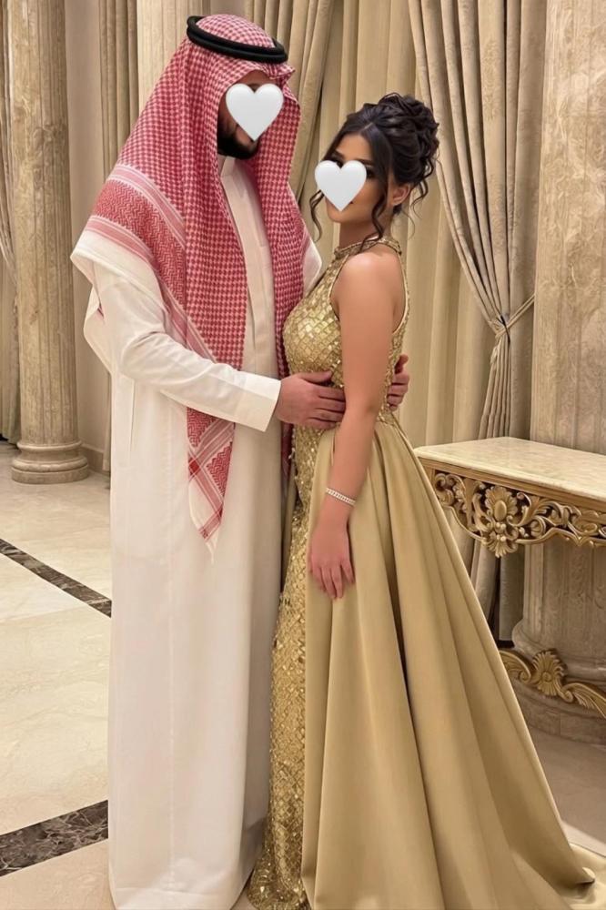 فستان سهره هاي نك ذهبي