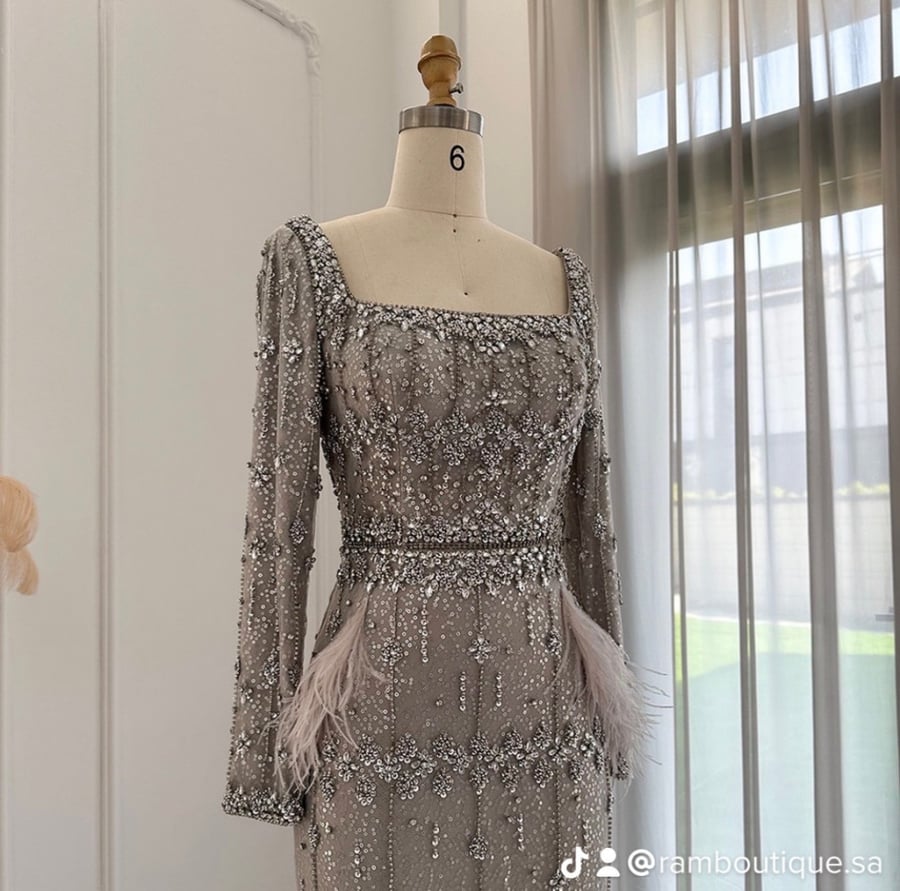 فستان رصاصي  R045