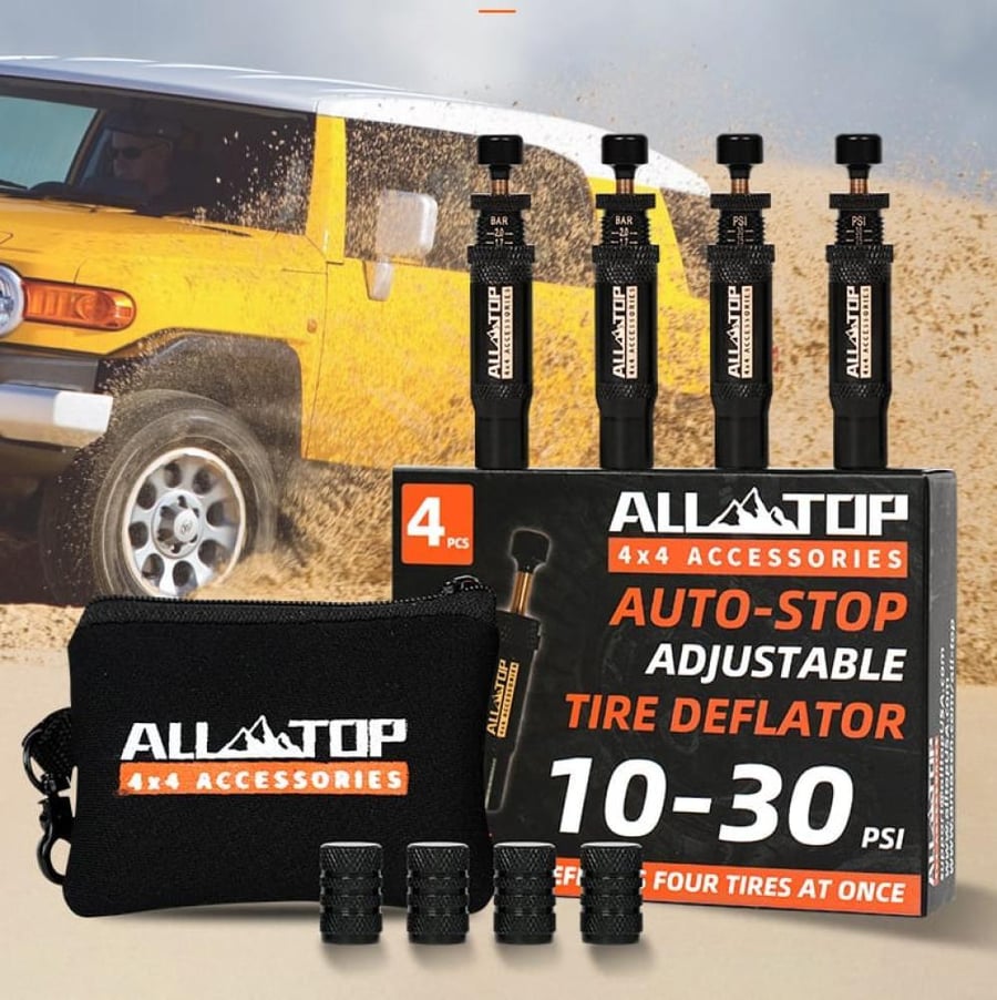 طقم بلوف تنسيم كفرات تلقائي Adjustable Auto-Stop Air-Down Deflator, 10-30 PSI, 4PCS