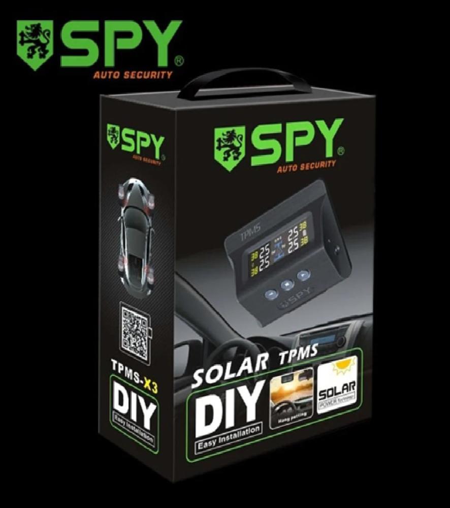 بلوف حساسات حساس كفرات جهاز مراقبة ضغط الكفرات TPMS من Spy - لاسلكي بالطاقة الشمسية مع 4 حساسات داخلية