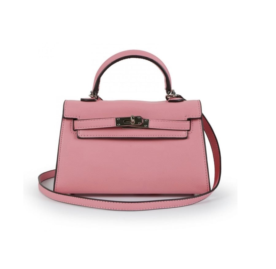 19cm Baby pink -silver hardware