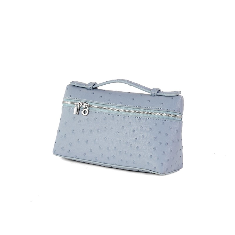 LP- ostrich leather bag- stone