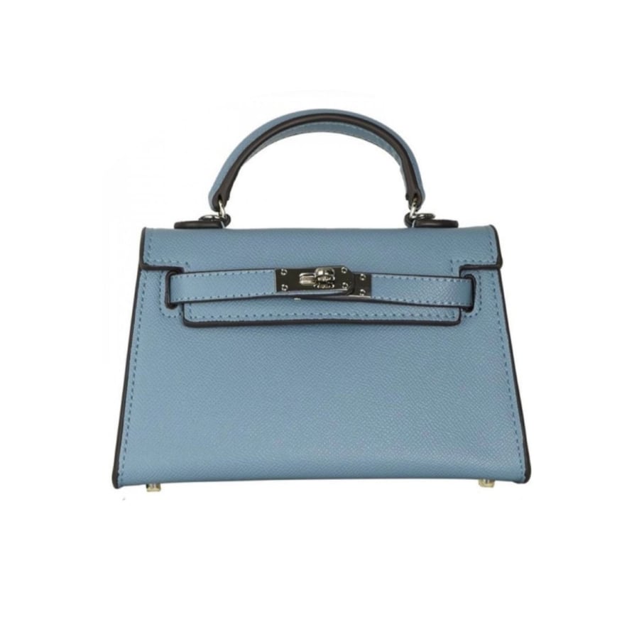 19cm Baby blue -silver hardware