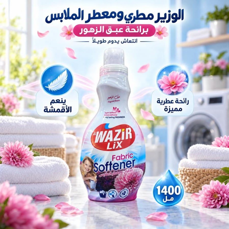 The Minister | Fabric softener and perfume with the scent of the fragrance of flowers (Rose) - 1400 ml