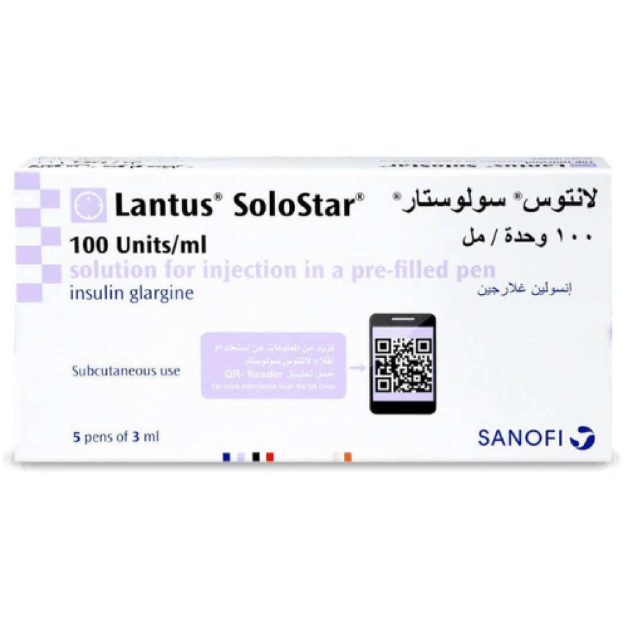 لانتوس سولوستار 100 وحدة دولية 5 اقلام 3 مل