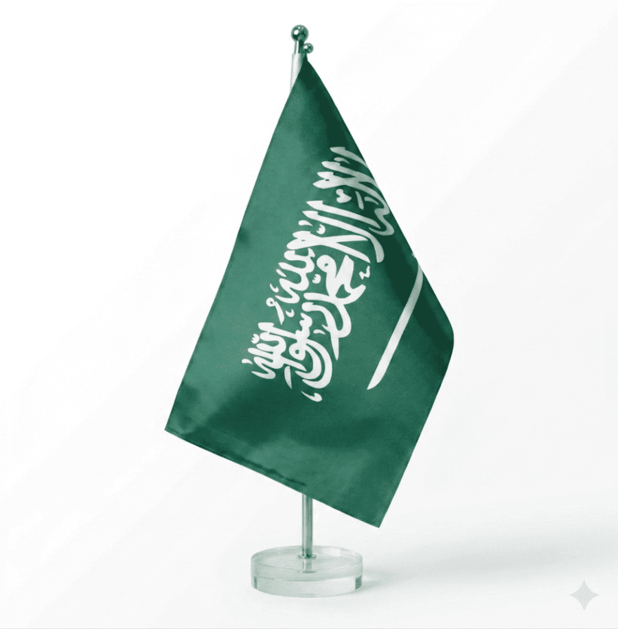 علم مكتبي كريستال -  حسب الطلب