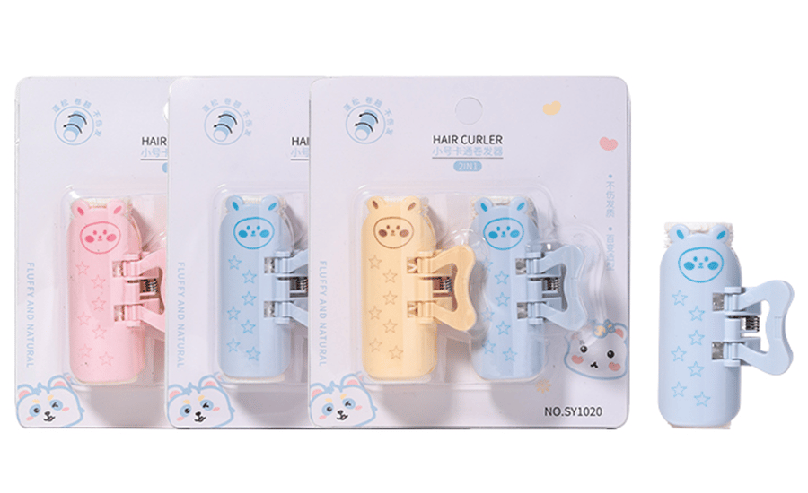 بكرة لفافة شعر 2 قطعه بمقبض
