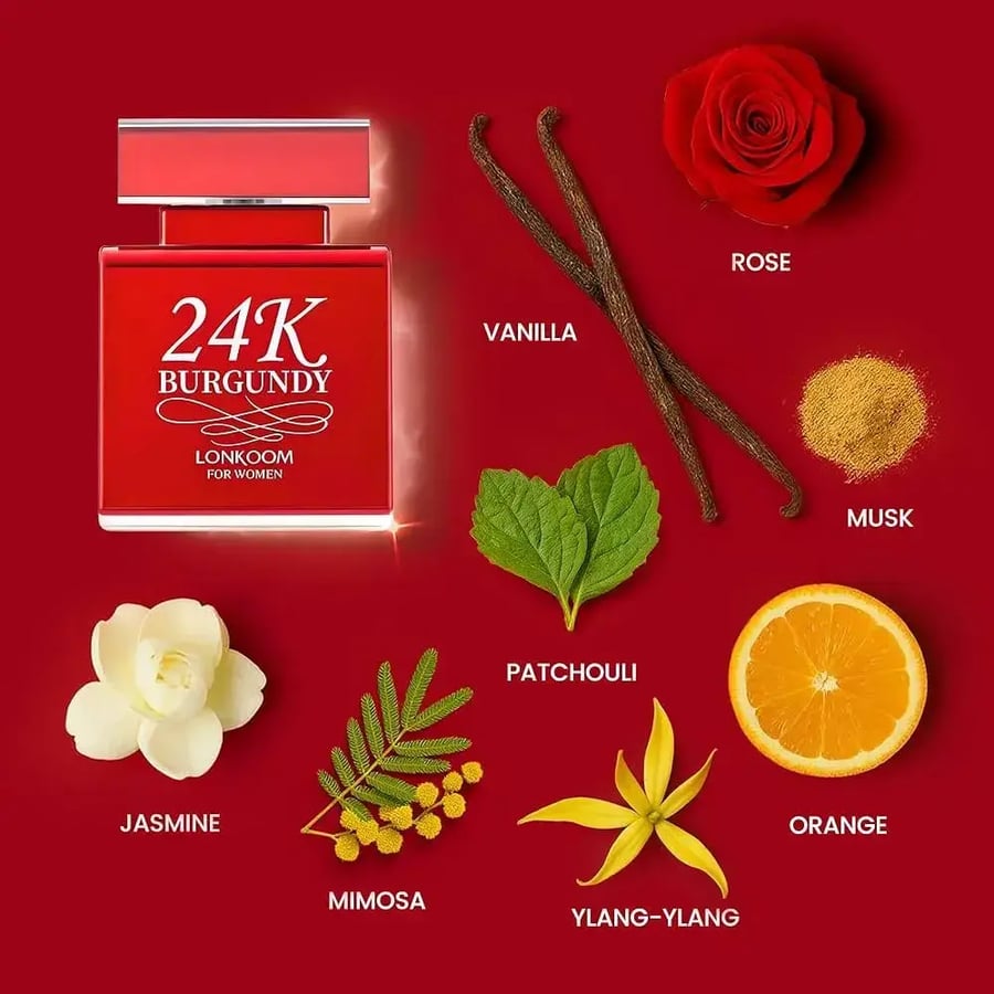 عطر لونكوم 24K بورغندي نسائي، ماء عطر 100 مل