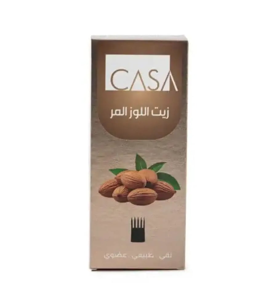 كازا زيت اللوزالحلو لتفتيح البشرة وترطيب الشعر 120 مل كازا زيت اللوزالحلو لتفتيح البشرة وترطيب الشعر 120 مل