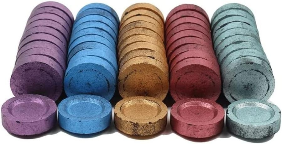 80 pcs Colored Coal Small