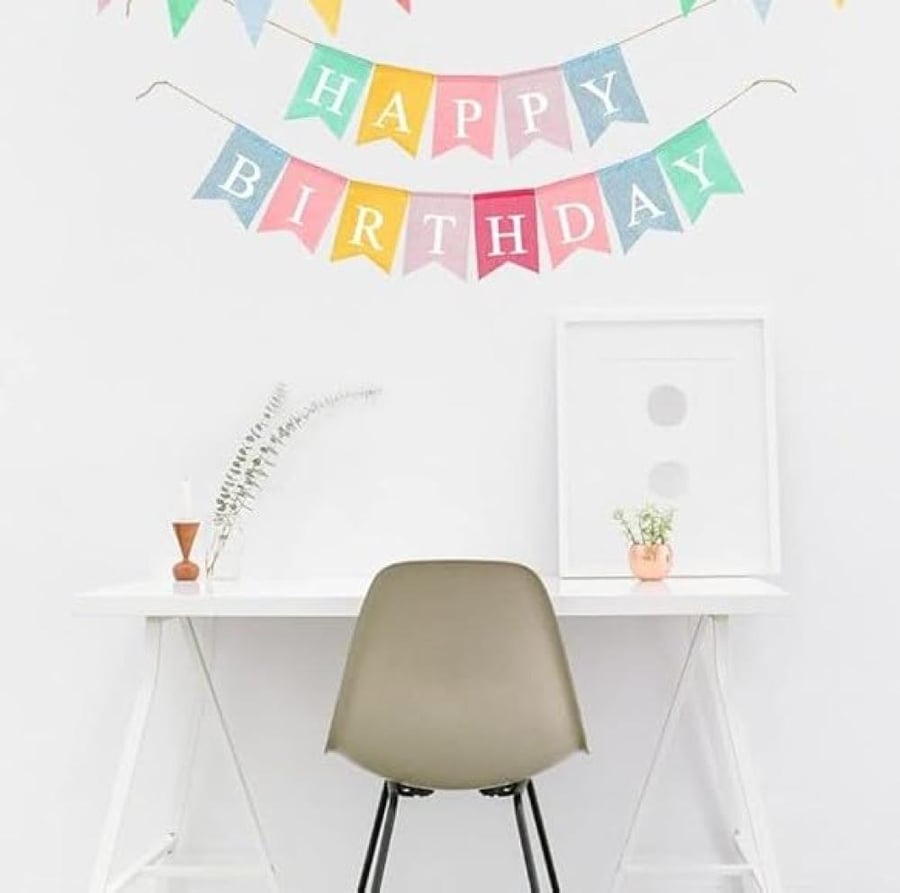 لافتة Happy Birthday معلقة جاهزة لون متعدد الألوان 3 متر - هبة