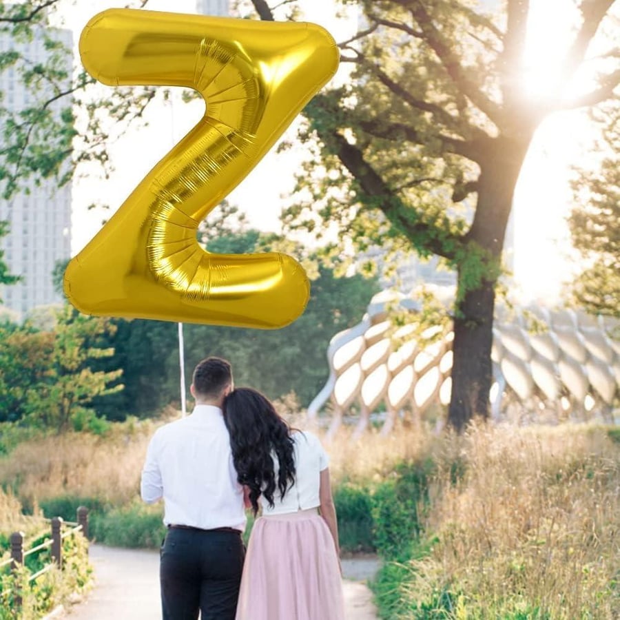 بالون حرف Z فويل ذهبي مقاس 16 إنش لتزيين الحفلات - هبة
